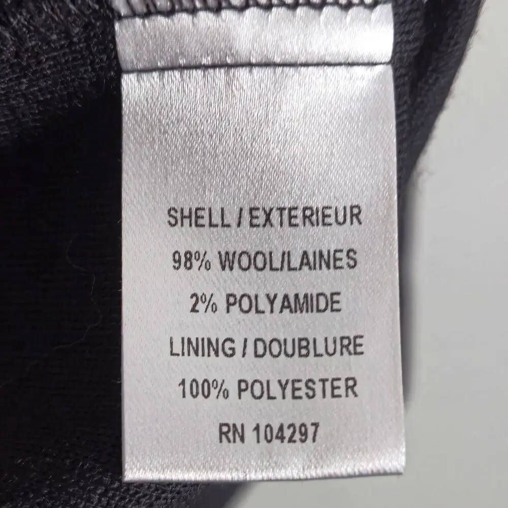 Milly Wool Dress Black Sleeveless Wool Size L Elegant Minimalism - Picture 9 of 10